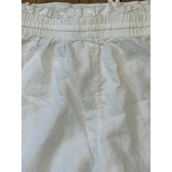 LOFT Women's White Linen Blend Drawstring Elastic Waist Shorts XL - Picture 5 of 7